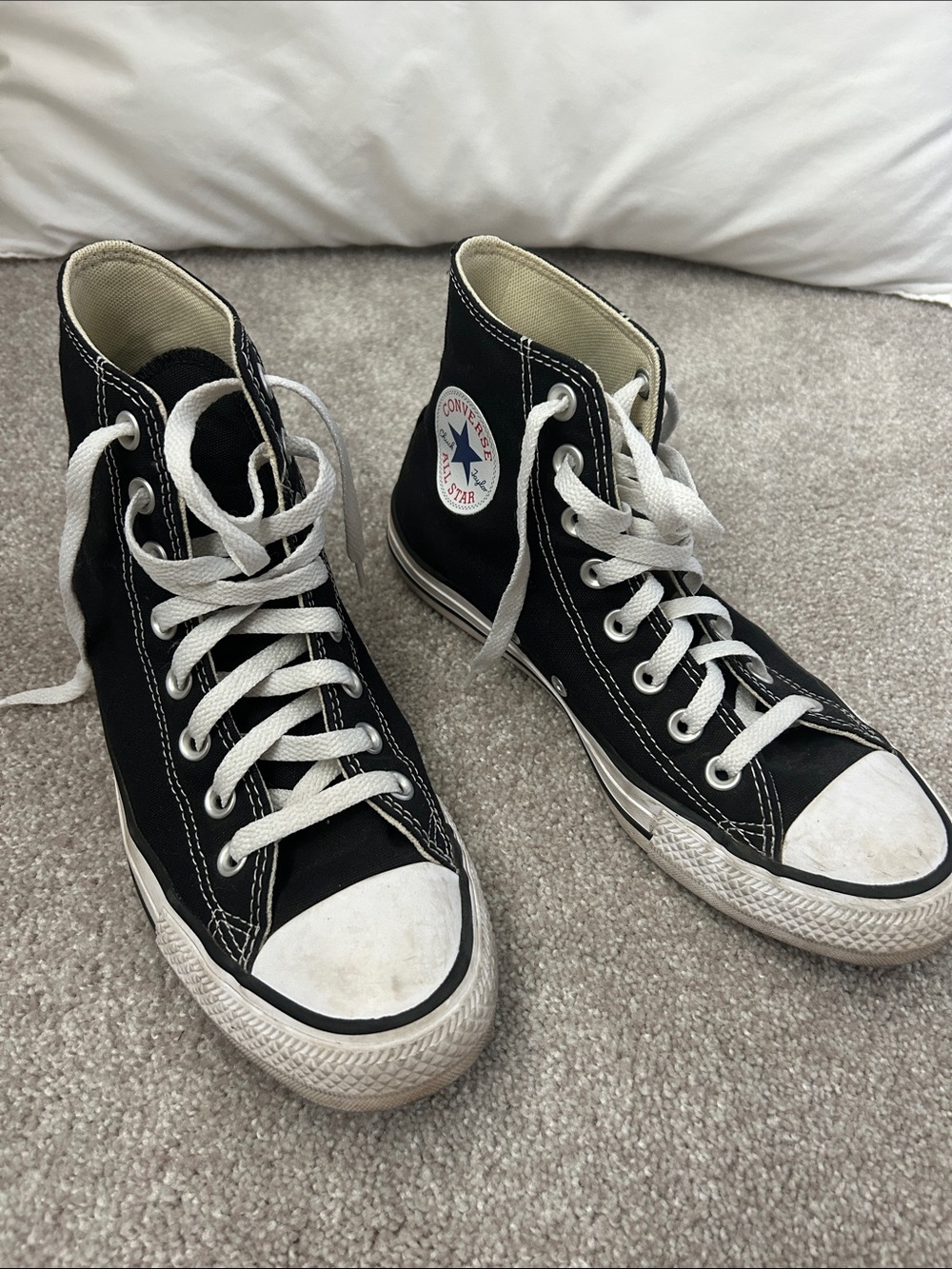 Converse High Top Sneakers - Black with White Accents